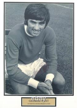 George Best Man Utd Legend, Guaranteed Hand Signed Framed 50cmx40cm Photo & COA
