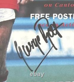 George Best, Man Utd Legend, Hand Signed Framed 40cm x 30cm Magazine Cover & COA