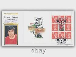 George Best Man Utd Legend, Hand Signed Framed 40x30cm FDC First Day Cover & COA
