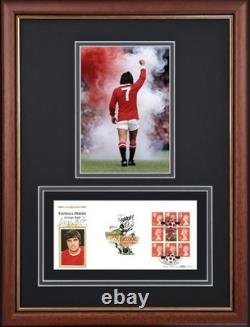 George Best Man Utd Legend, Hand Signed Framed 40x30cm FDC First Day Cover & COA