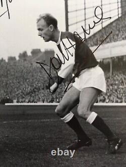 George Best Manchester United & Don Howe Arsenal Dual Hand Signed Autographs COA