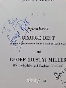 George Best Manchester United / Northern Ireland Legend Hand Signed Dinner Menu