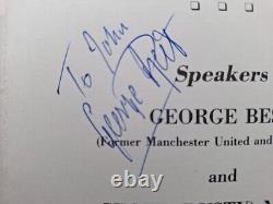 George Best Manchester United / Northern Ireland Legend Hand Signed Dinner Menu