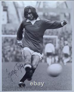 George Best Manchester United Signed 10 x 8 Photo Autograph Northern Ireland COA