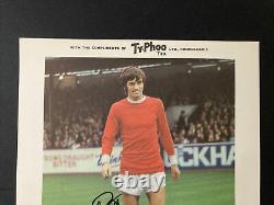 George Best Signed 1968 Manchester United Card Hand Signed Typhoo Tea Card