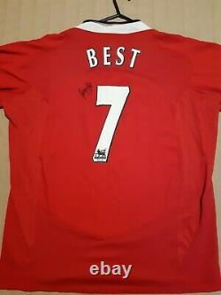 George Best Signed Number 7 Manchester United Retro 2004 Shirt