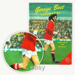 George Best Signed Testimonial Programme Manchester United Autograph N. Ireland