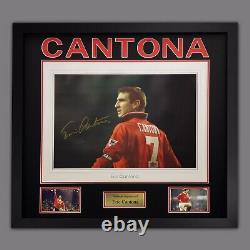 Giant Manchester United Signed & Framed Eric Cantona Poster SUPERB ITEM £129