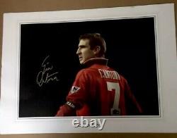 Giant Manchester United Signed & Framed Eric Cantona Poster SUPERB ITEM £129