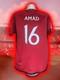Hand Signed AMAD DIALLO Manchester United Football Home Shirt COA