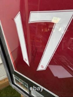 Hand Signed Alejandro Garnacho Manchester United Framed Shirt With COA