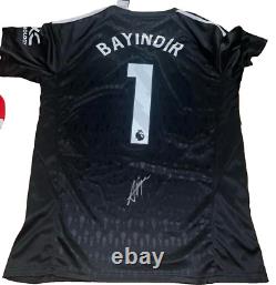 Hand Signed Altay Bayindir Name & Number 1 Manchester United 2023/24 Shirt (1)