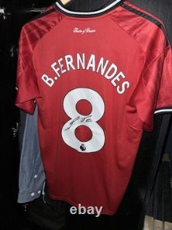 Hand Signed Bruno Fernandes 25/26 Manchester United Home Shirt