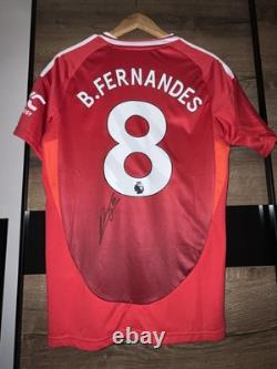 Hand Signed Bruno Fernandes Manchester United 24/25 Shirt Exact Proof