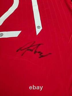 Hand Signed Manchester United 2022/23 Name & Numbered Shirt 21 Antony