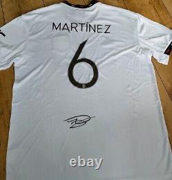 Hand Signed Manchester United 2022/23 Name & Numbered Shirt 6 Lisandro Martinez
