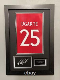 Hand Signed Manuel Ugarte Back Of Shirt Display Manchester United + Coa