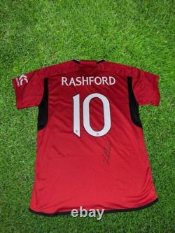 Hand Signed Marcus Rashford Manchester United 23/24 Home Shirt