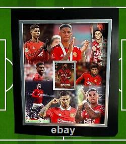 Hand Signed Marcus Rashford Manchester United Framed Football Card With COA