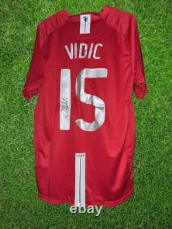 Hand Signed Nemanja VIDIC 08 Manchester United Shirt