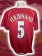Hand Signed RIO FERDINAND Manchester United Retro Home Shirt Proof