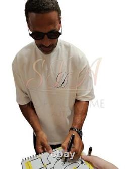 Hand Signed RIO FERDINAND Manchester United Retro Home Shirt Proof