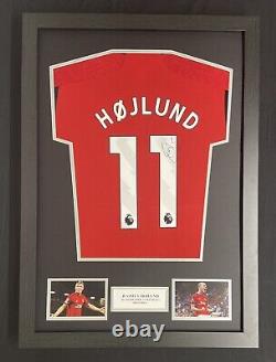 Hand Signed Rasmus Hojlund Framed Manchester United Football Club Display COA