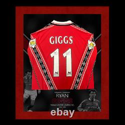 Hand Signed Ryan Giggs Manchester United F. C. 1998 Professionally Framed Shirt