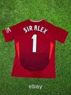 Hand Signed Sir Alex Ferguson Manchester United Home Shirt Proof