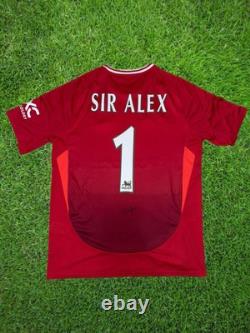 Hand Signed Sir Alex Ferguson Manchester United Home Shirt Proof