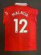 Hand Signed Tyrell Malacia 2022/23 Manchester United Home Shirt with COA