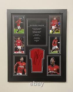 Hand Signed Varane Display Manchester United + Coa