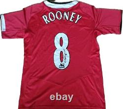 Hand Signed Wayne Rooney Number 8 Manchester United Shirt With COA (4)