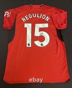 Hand signed Regulion shirt manchester united with Autograph + COA