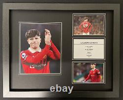 Hand signed alejandro garnacho 10x8 photo display manchester united with Coa