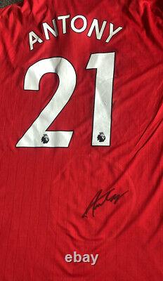 Hand signed antony shirt manchester united 2022/2023