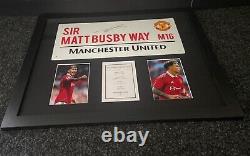 Hand signed lisandro martinez road sign display manchester united with COA