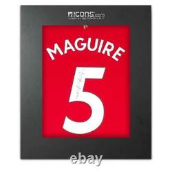 Harry Maguire Back Signed Manchester United 2021-22 Home Shirt With Fan Style Nu