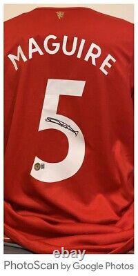 Harry Maguire Manchester United Captain Hand Signed Football Shirt £160