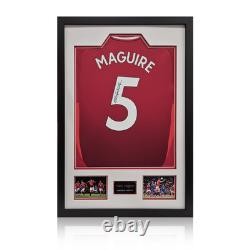 Harry Maguire Signed Manchester United Shirt Premium Frame