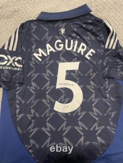 Harry Maguire Signed Shirt Jersey Manchester United Away Kit