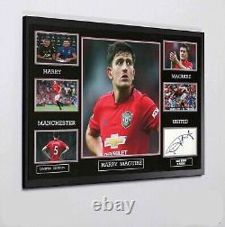 Harry McGuire Manchester United Hand Signed Framed A3 COA