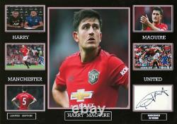 Harry McGuire Manchester United Hand Signed Framed A3 COA
