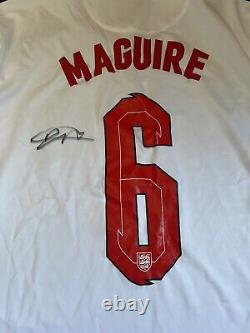 Harry maguire Signed england shirt manchester united Signed Shirt man utd proof