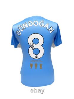 Ilkay Gundogan Signed Manchester City Treble Winners Football Shirt Proof + Coa