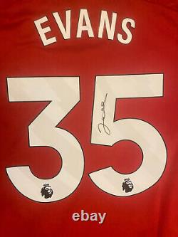 JONNY EVANS Signed MANCHESTER UNITED FC Shirt Premier League COA EXACT PROOF