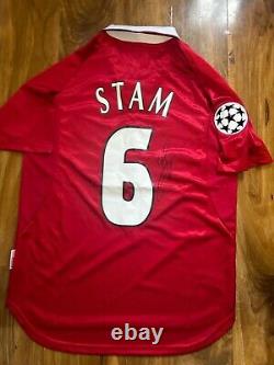 Jaap Stam Signed Manchester United Home Shirt With Coa Included