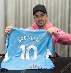 Jack Grealish Back Signed Manchester City 2021-22 Home Shirt Autograph
