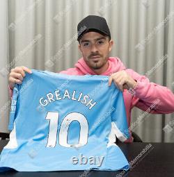 Jack Grealish Signed Manchester City Shirt 2021-2022, Home, Number 10