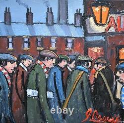 James Downie Original Oil Painting Football Matchday Manchester United / City